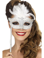 Baroque Fantasy Eyemask, Silver
