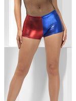 Fever Miss Jester Whiplash Shorts, Red & Blue48348