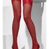 Fishnet Tights with Red Lace