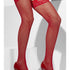 Fishnet Tights with Red Lace
