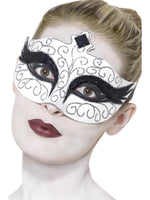White Gothic Swan Eye Mask