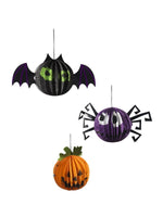 Smiffys Hanging Halloween Paper Decorations, Set of 3 - 48288