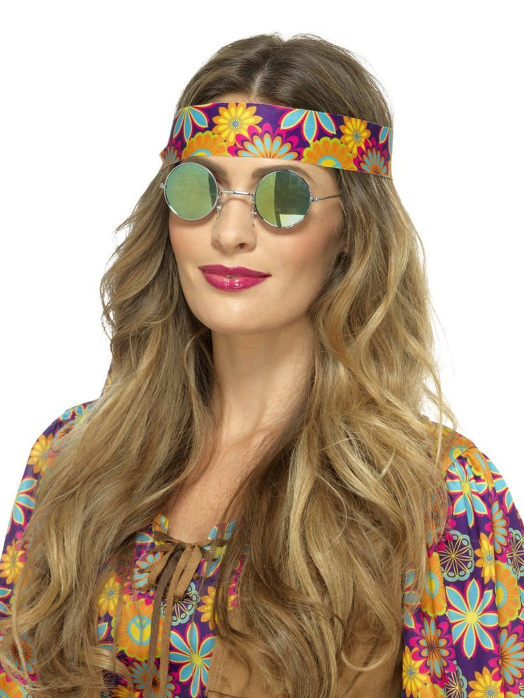 Smiffys Hippie Specs, Mirrored - 43064