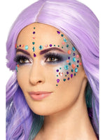 Smiffys Jewel Face Gems, Assorted Colours - 49086