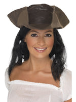 Pirate Hat Brown Leather Look