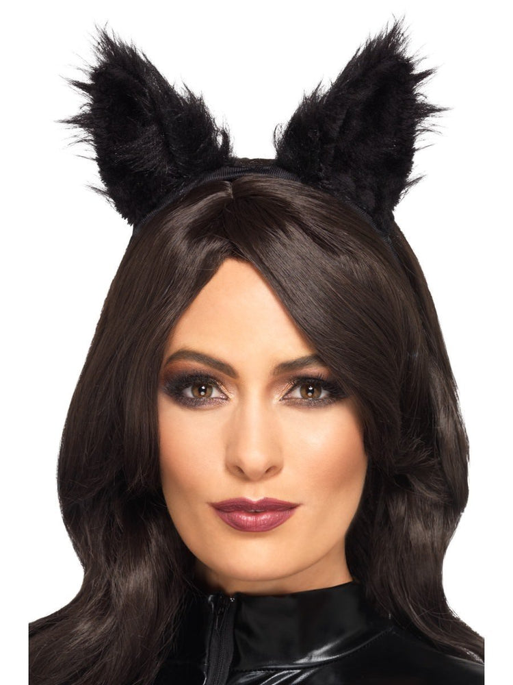 Smiffys Long Pile Fur Cat Ears - 49109