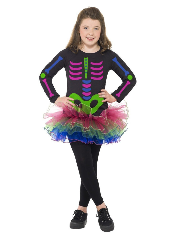 Smiffys Neon Skeleton Girl Costume - 24387