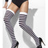 Opaque Hold Ups - Striped, Black and White