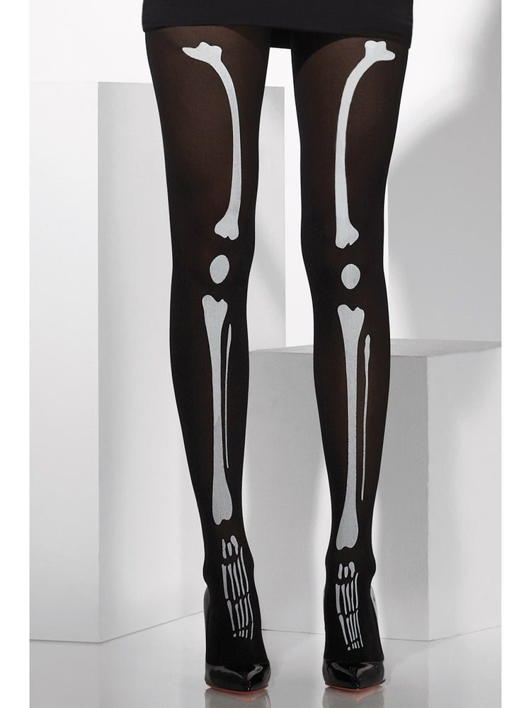 Tights with Skeleton Print