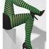 Opaque Tights, Green and Black Striped
