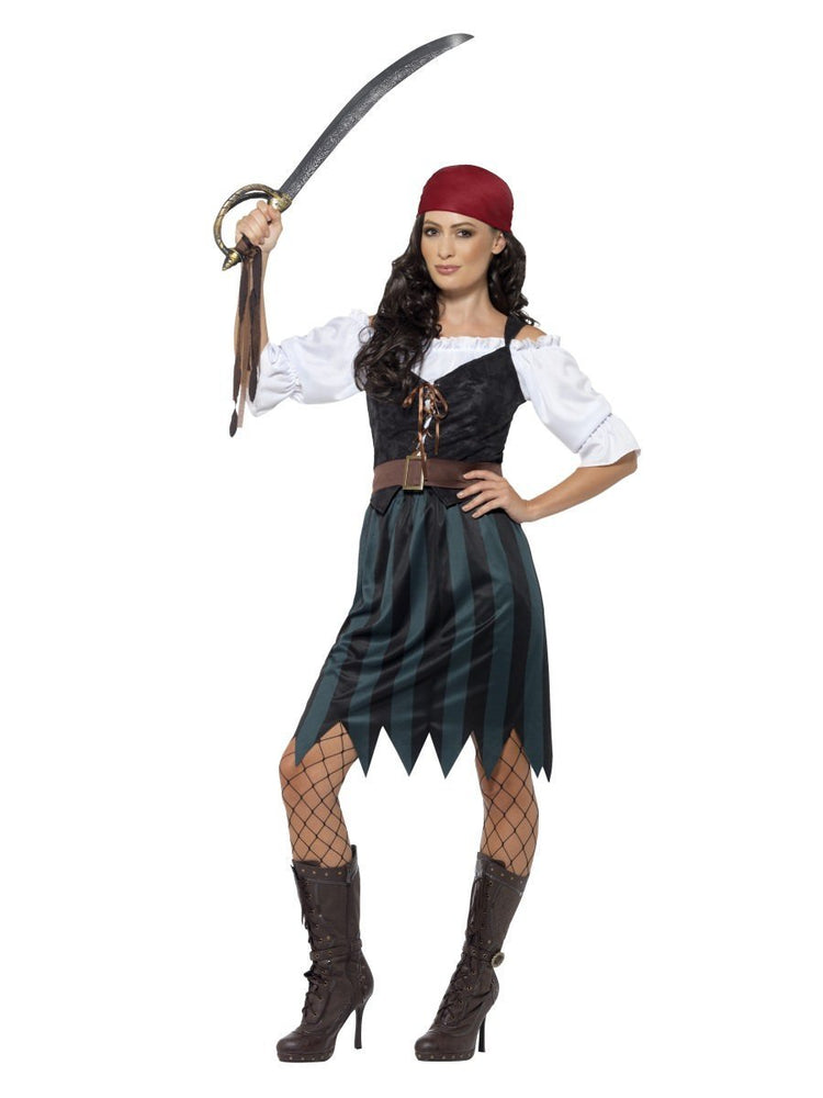 Smiffys Pirate Deckhand Costume, with Skirt - 45491