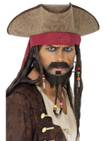 Pirate Hat Brown with Dreadlock Hair