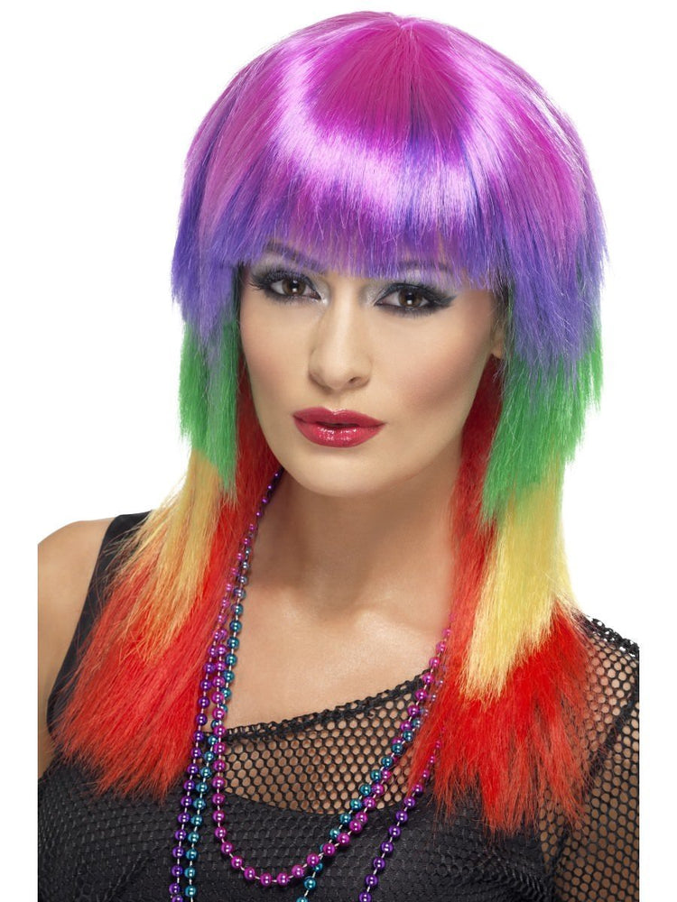 Smiffys Rainbow Rocker Wig - 42463