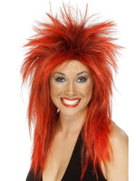 Rock Diva Wig, Red & Black