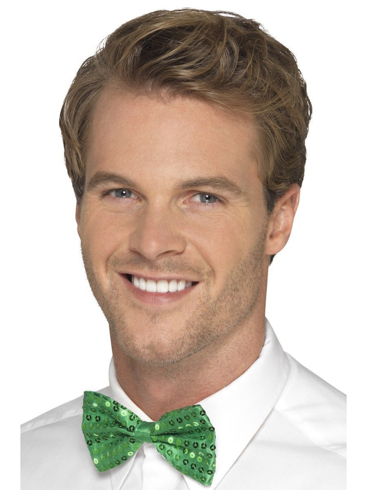 Sequin Bow Tie, Green