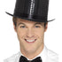 Sequin Top Hat, Black