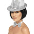 Sequin Trilby Hat, Silver