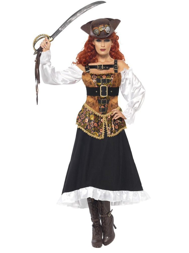 Smiffys Steam Punk Pirate Wench Costume - 28709