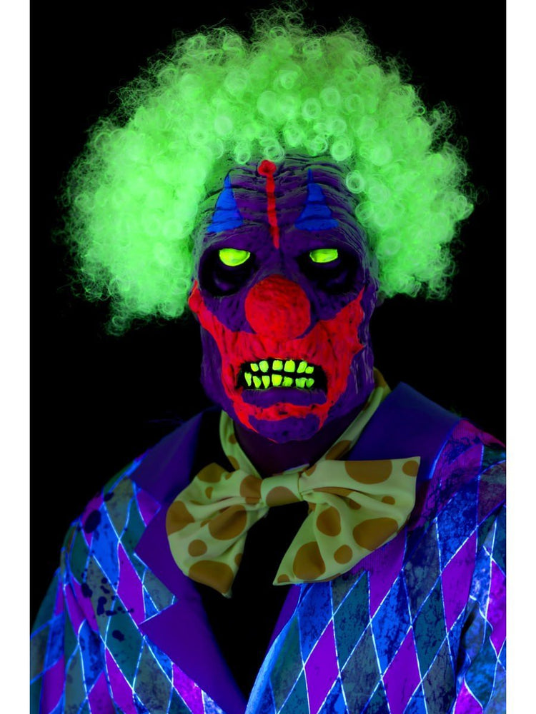 Smiffys UV Black Light Clown Mask - 46829