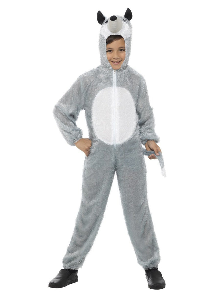 Smiffys Wolf Costume, Child, with Hooded Jumpsuit - 48186