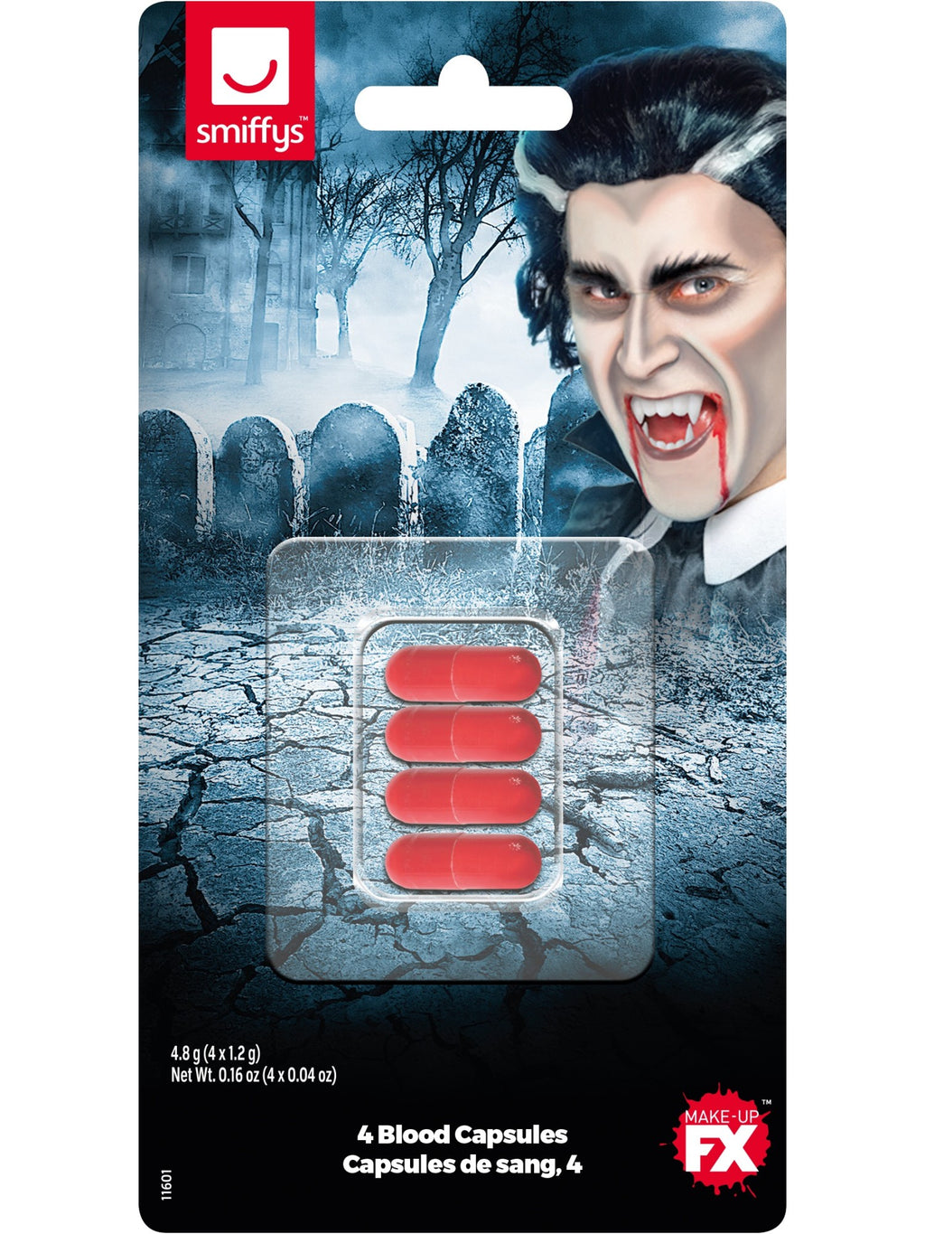 Smiffys Blood Capsules, Pack of 4 - 11601