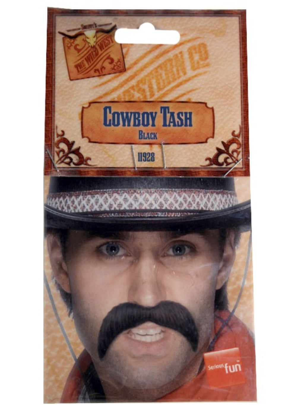 Cowboy Moustache Black