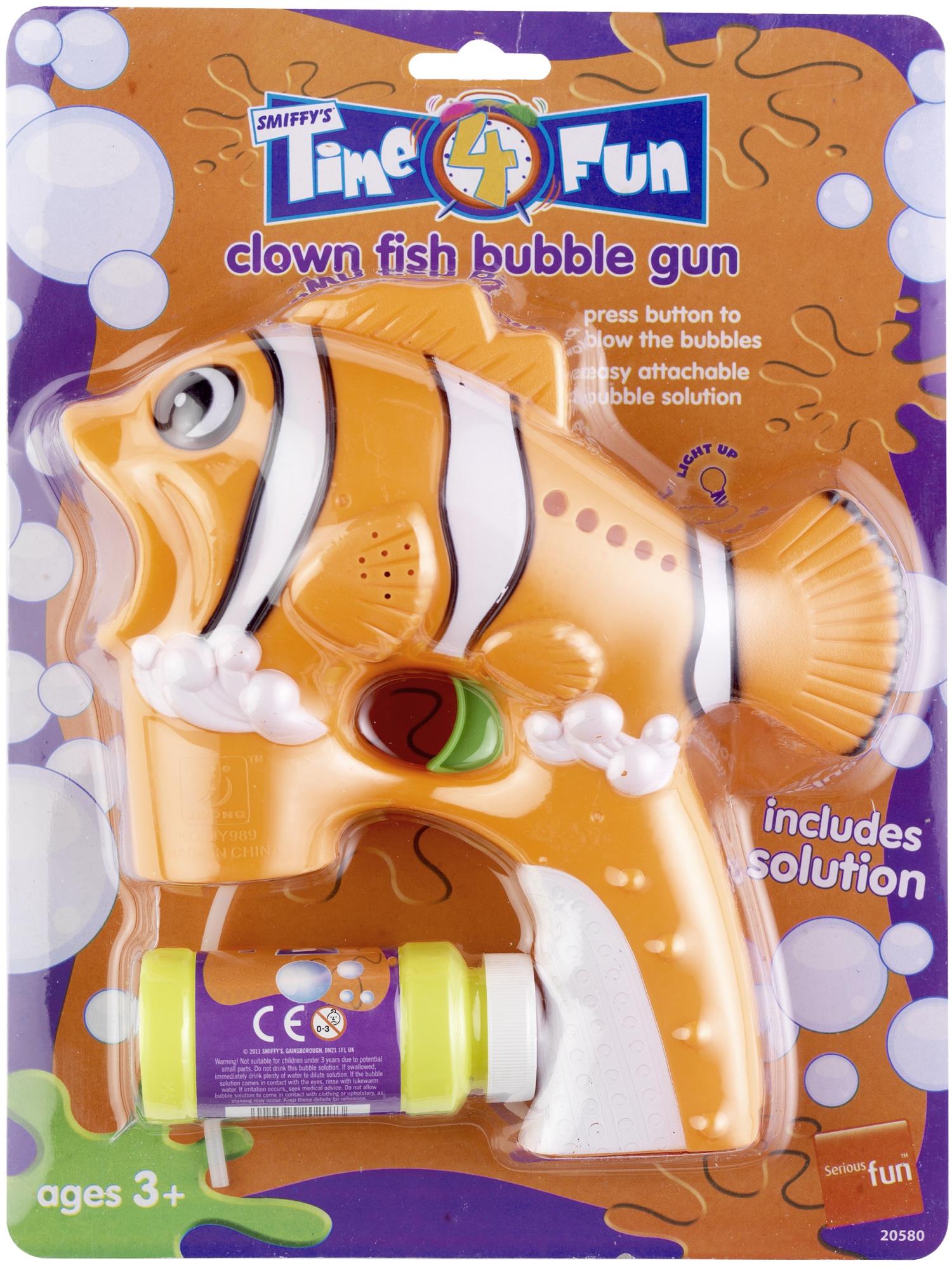 Smiffys Clown Fish Bubble Gun - 20580