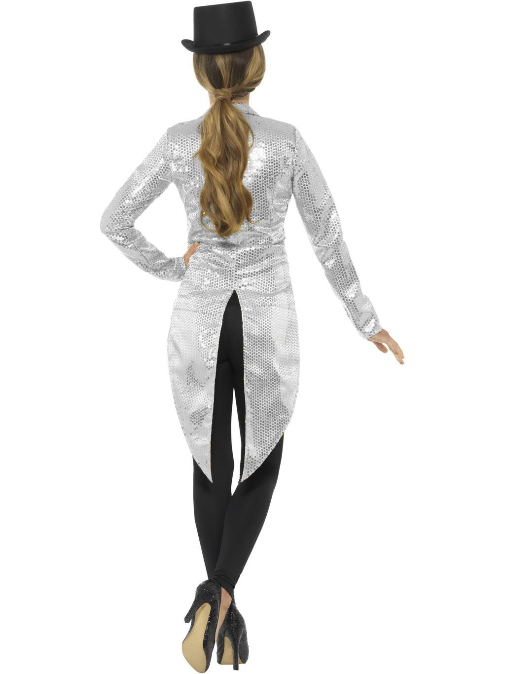 Sequin Tailcoat Jacket, Silver