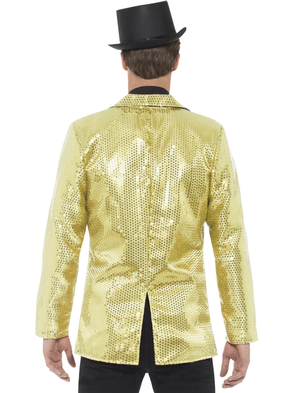 Smiffys Sequin Jacket, Mens, Gold - 21163