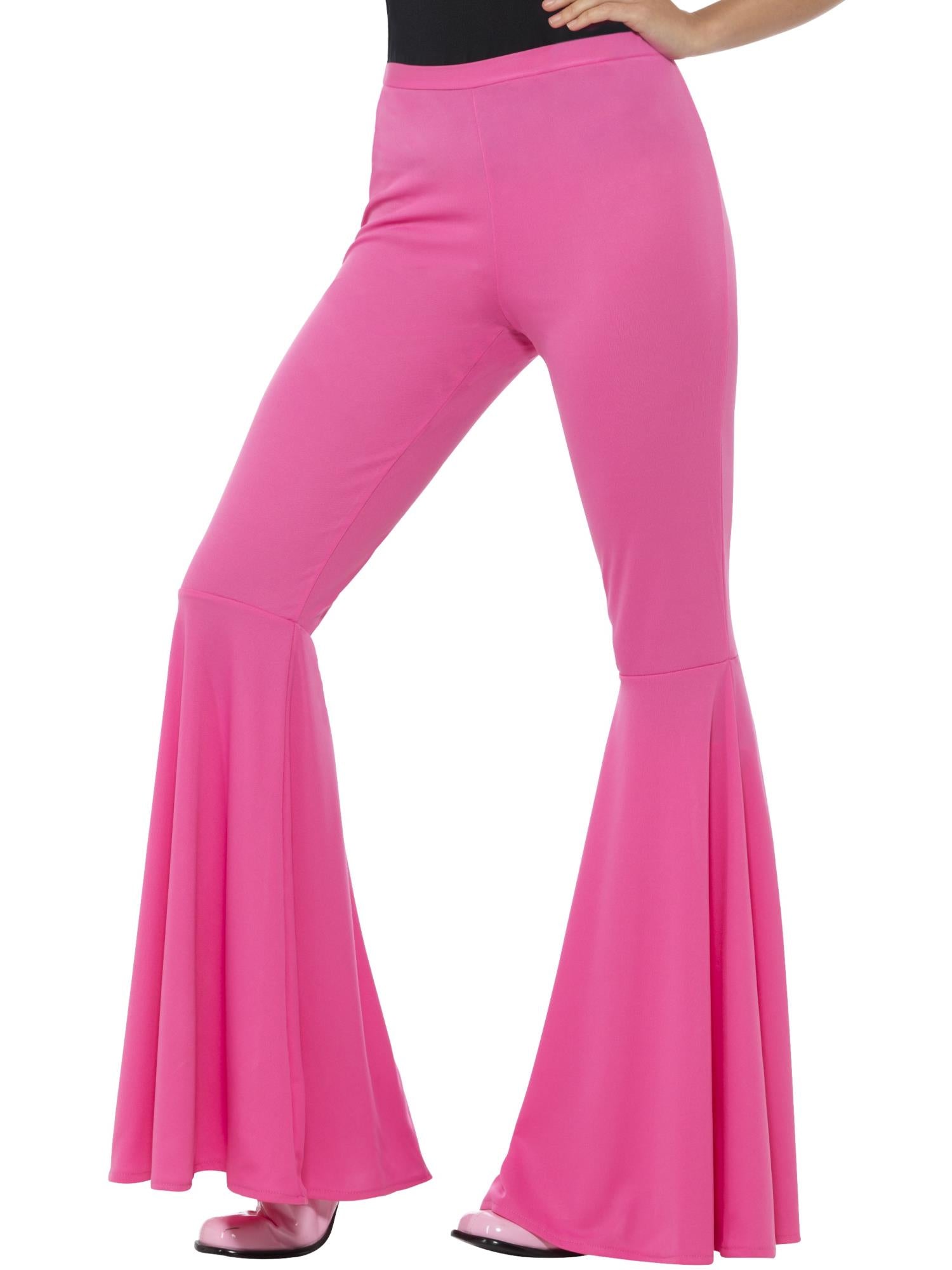 Smiffys Flared Trousers, Ladies, Pink - 21464
