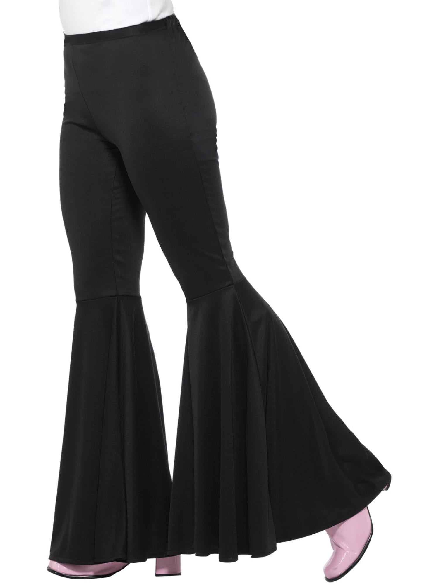 Smiffys Flared Trousers, Ladies, Black - 21465