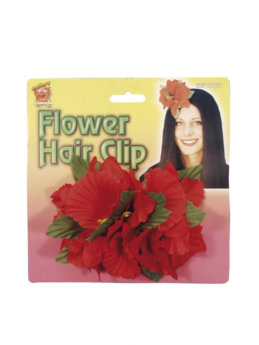 Hawaiian Hair-Clip, Red Flowers