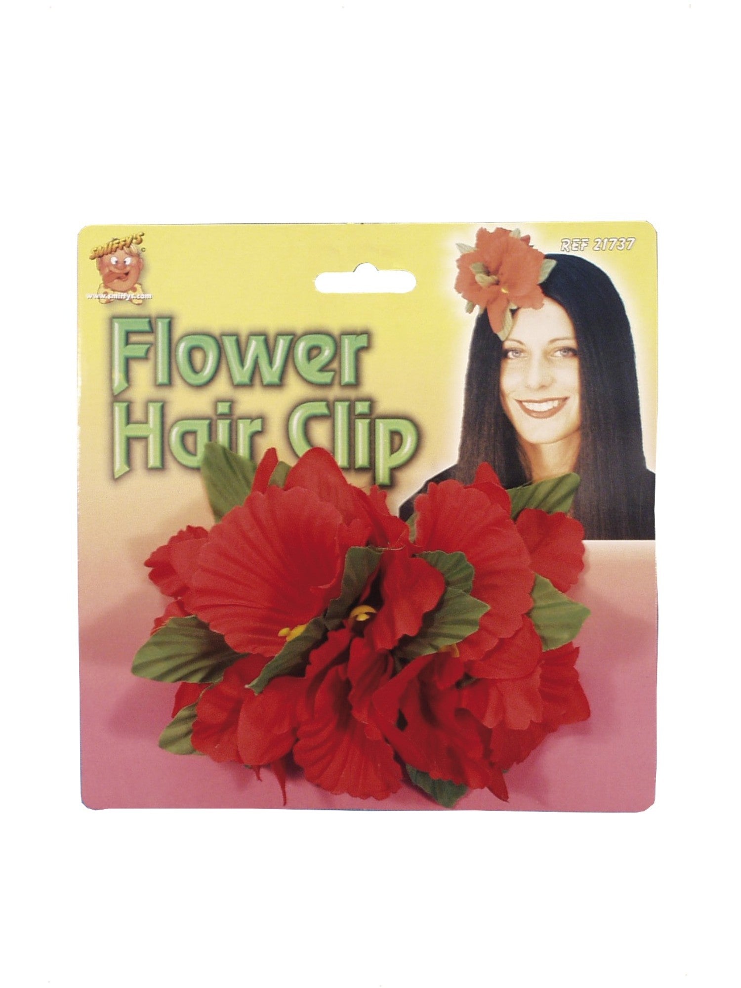 Hawaiian Hair-Clip, Red Flowers