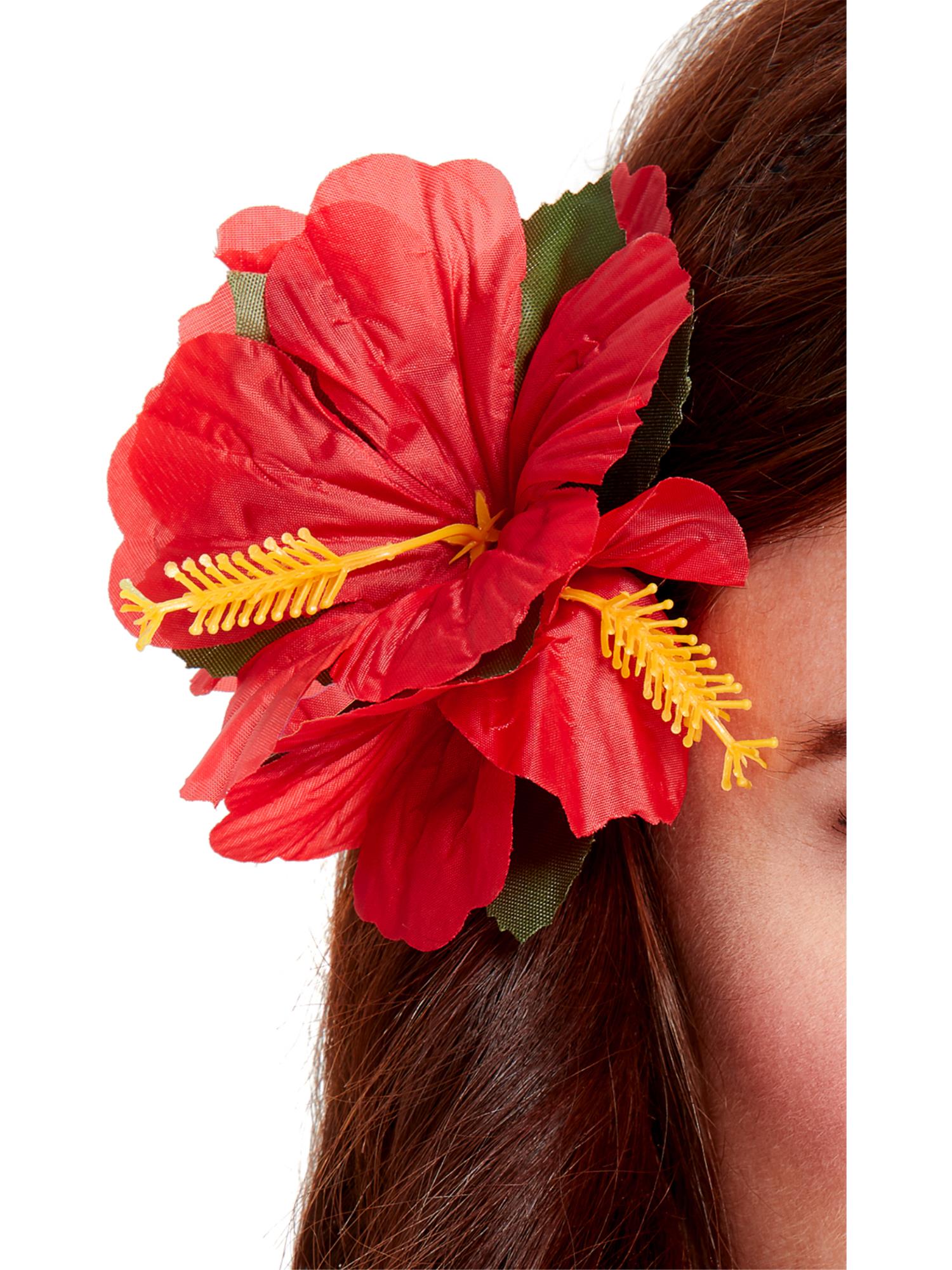 Hawaiian Hair-Clip, Red Flowers