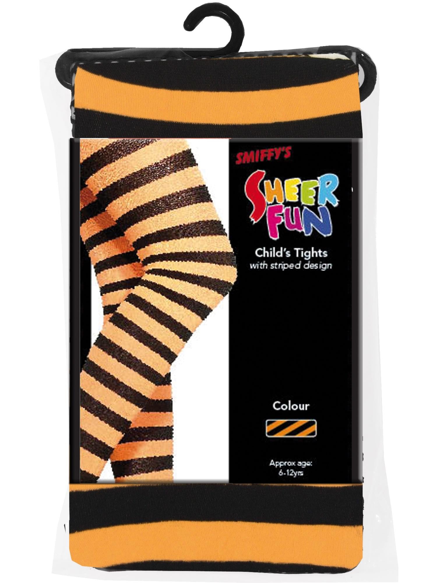 Tights Striped, Orange & Black