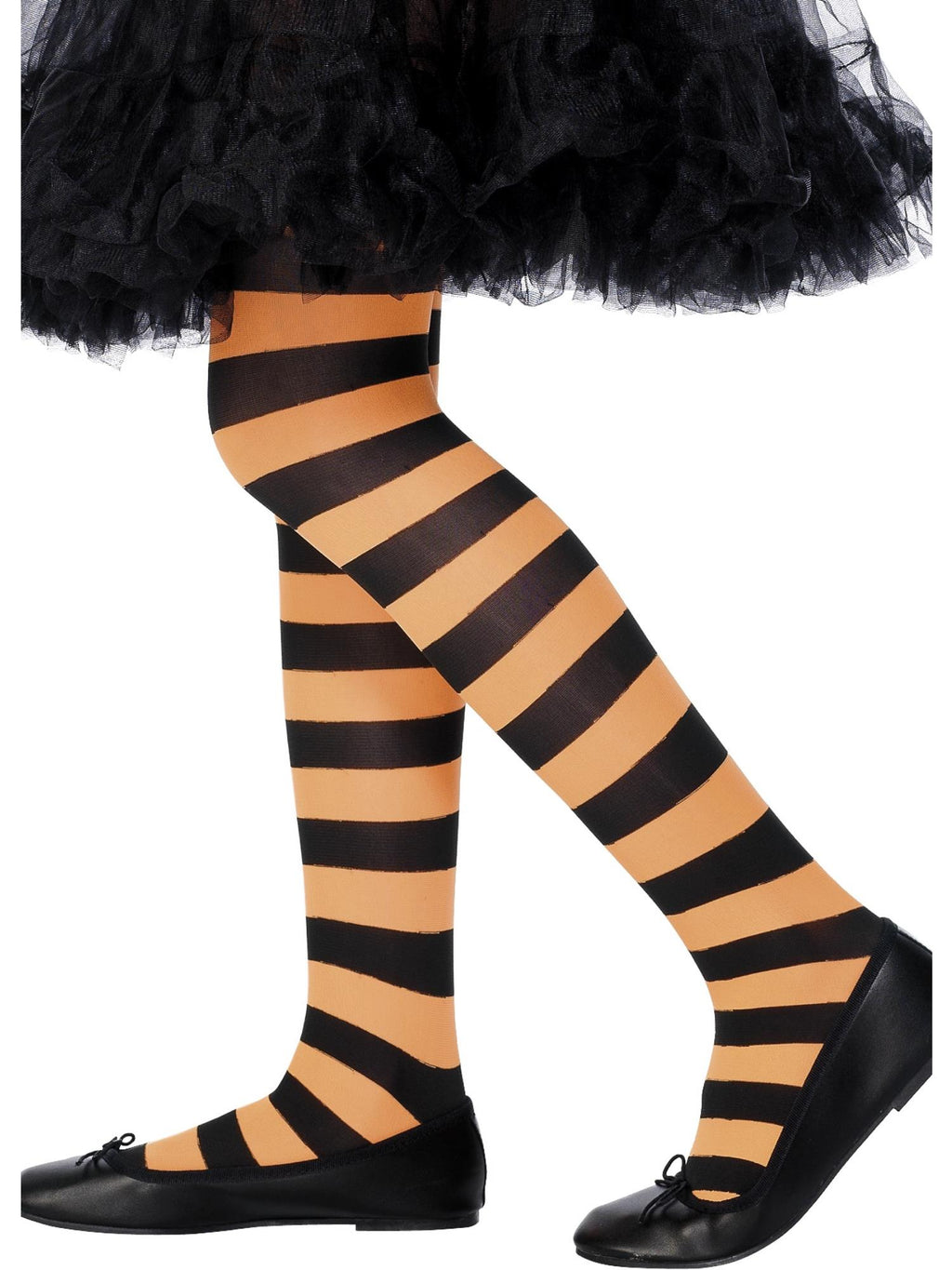 Tights Striped, Orange & Black