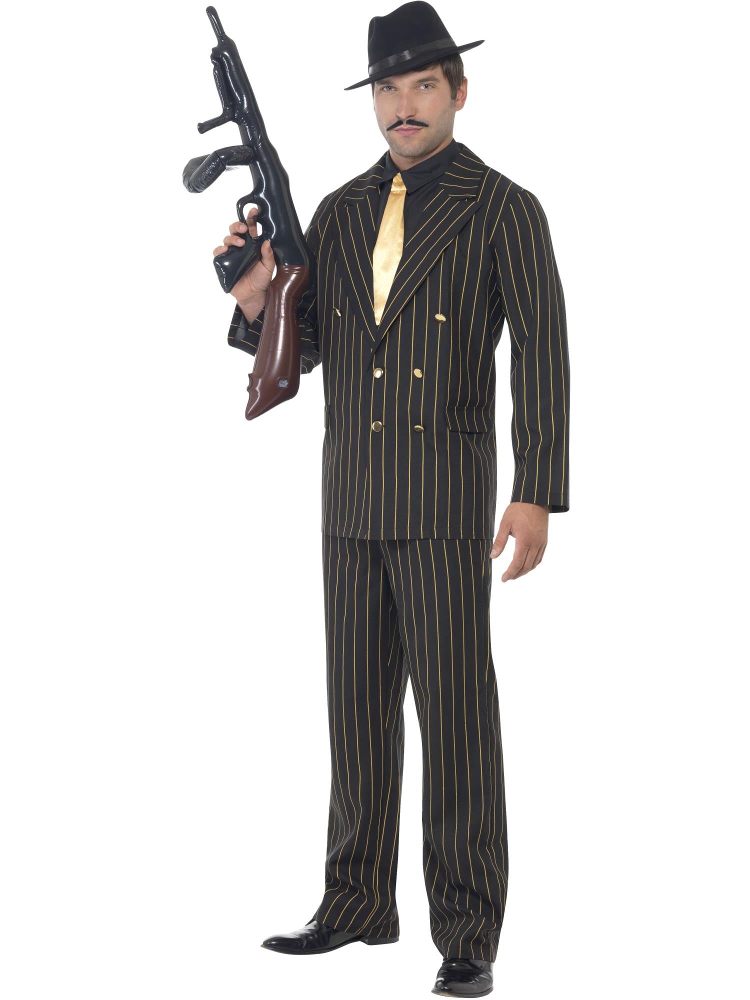 Smiffys Gold Pinstripe Gangster Costume - 22414