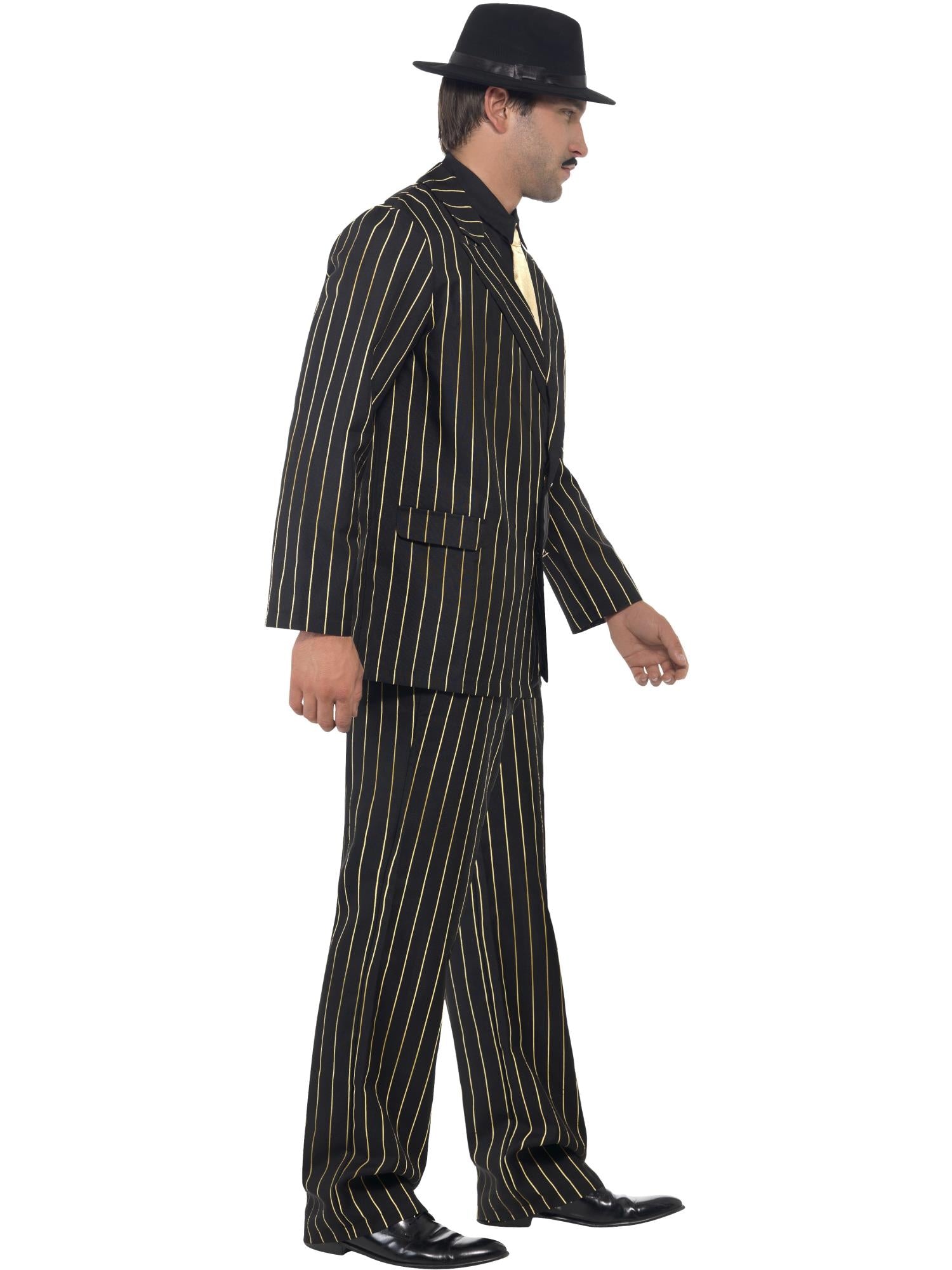 Smiffys Gold Pinstripe Gangster Costume - 22414