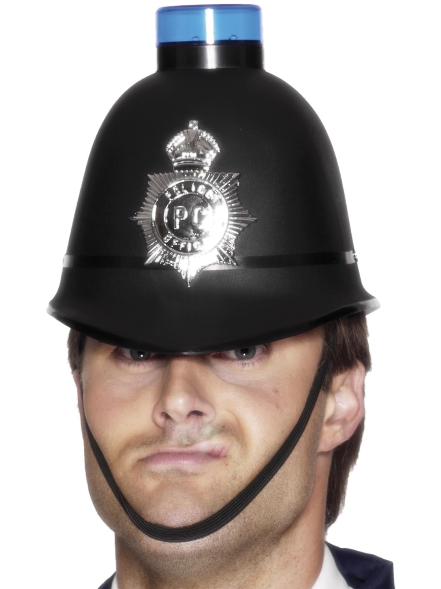 Police Helmet with blue light