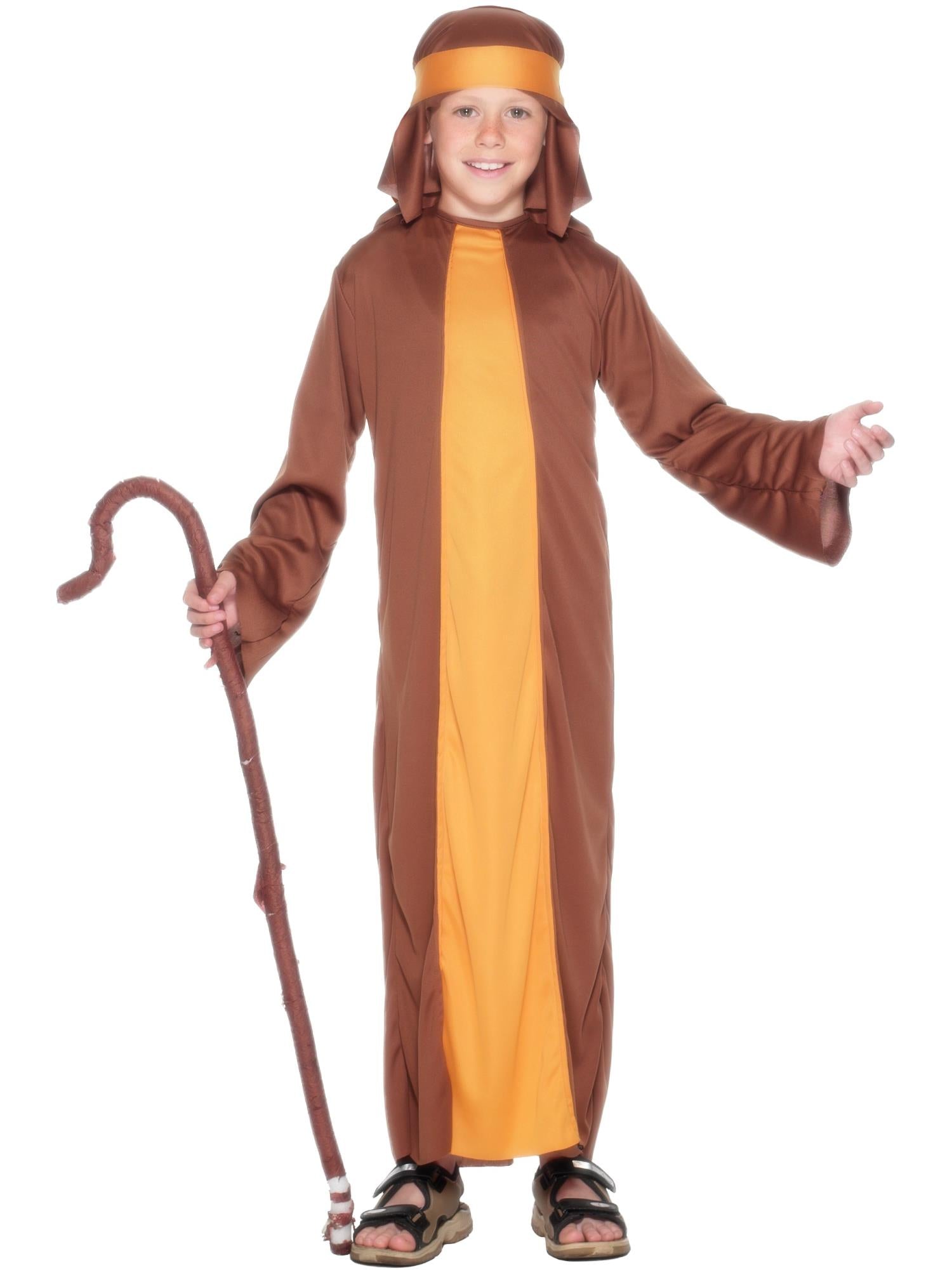Smiffys Shepherd Costume, Child, Brown - 23838