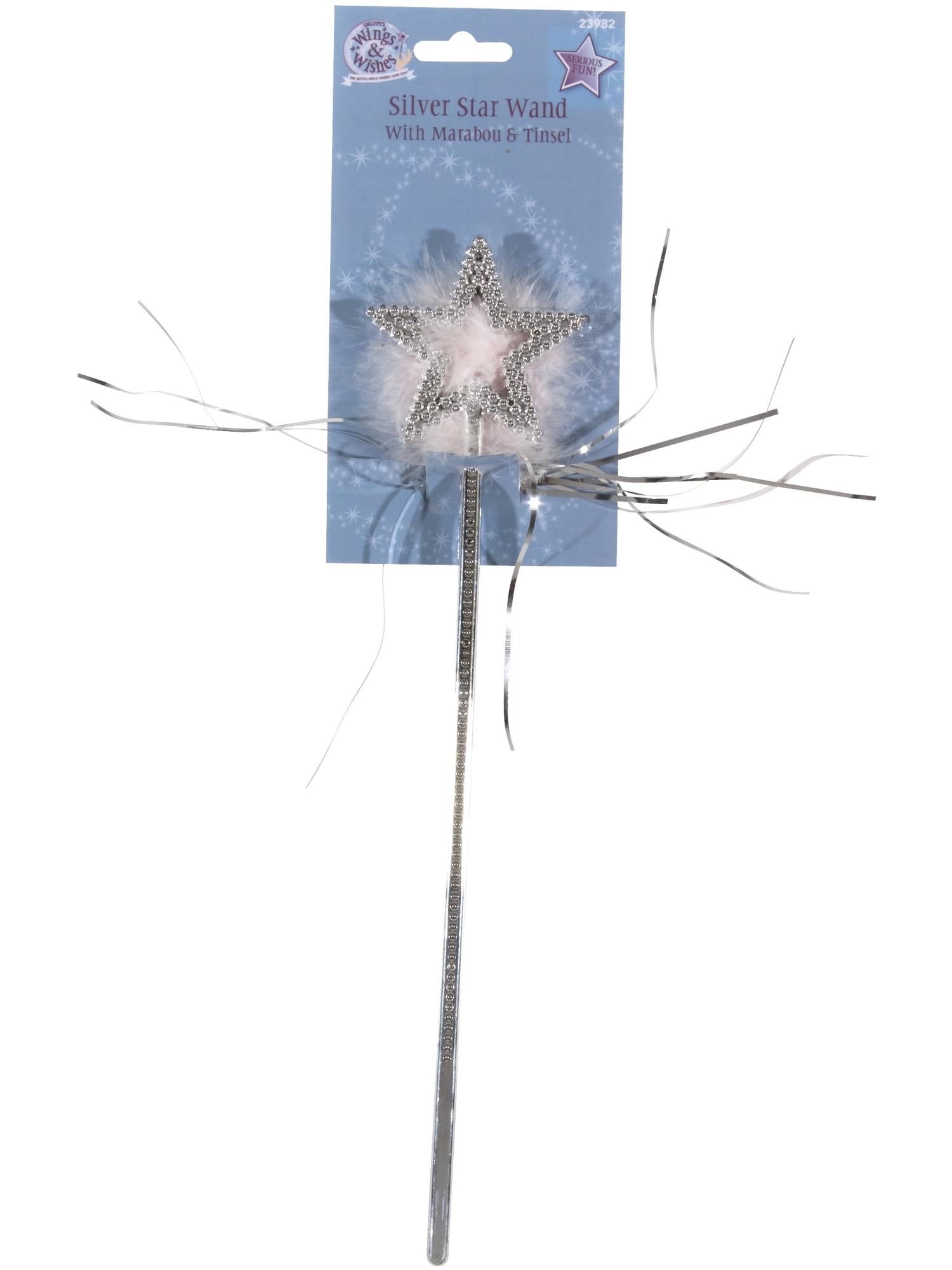 Fairy Wand Silver star, marabou