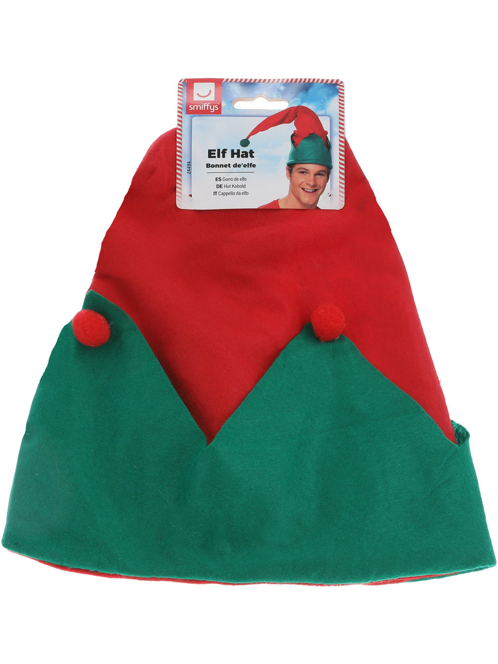 Green and Red Elf Hat