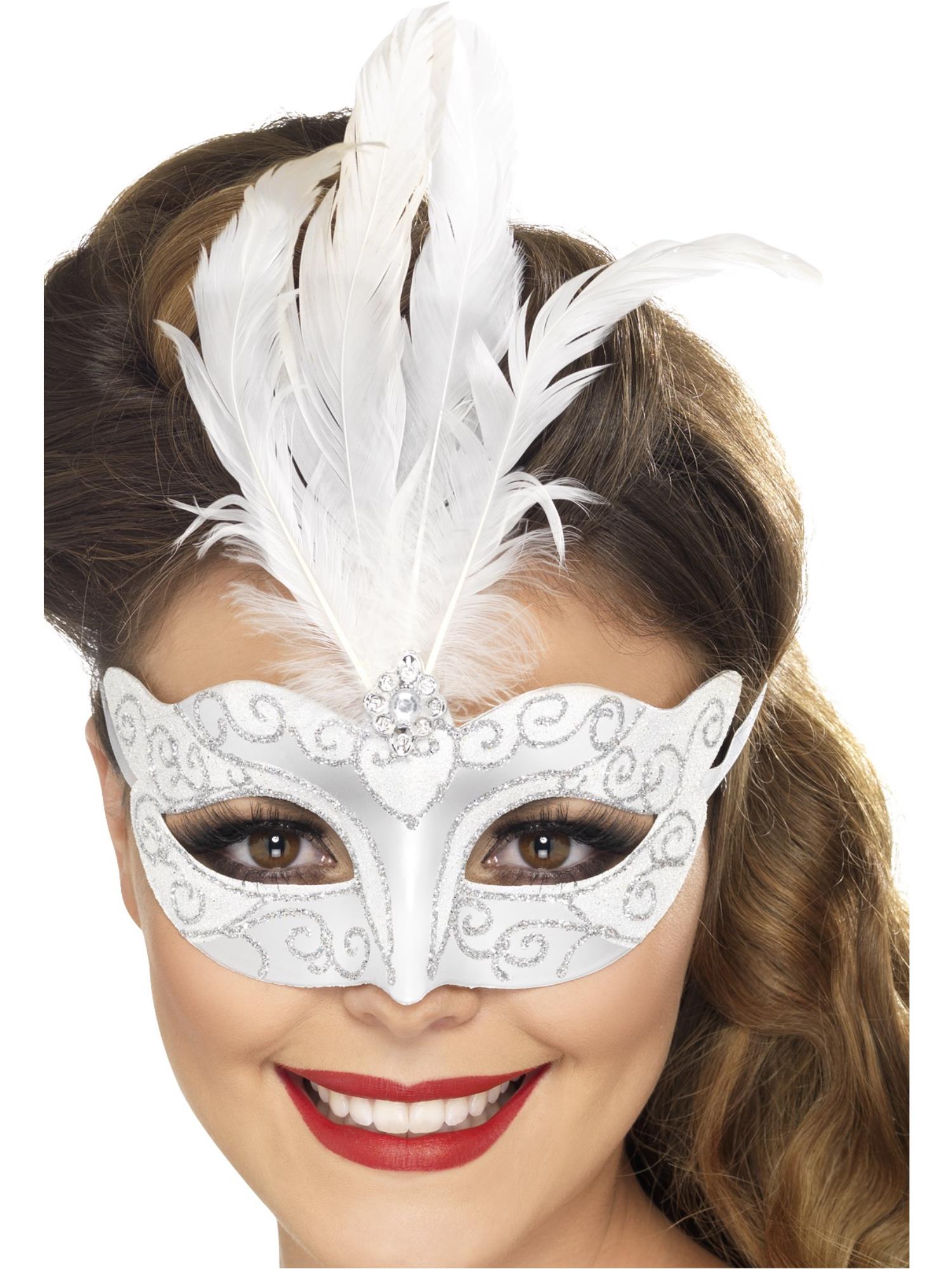 Venetian Glitter Eyemask, Silver
