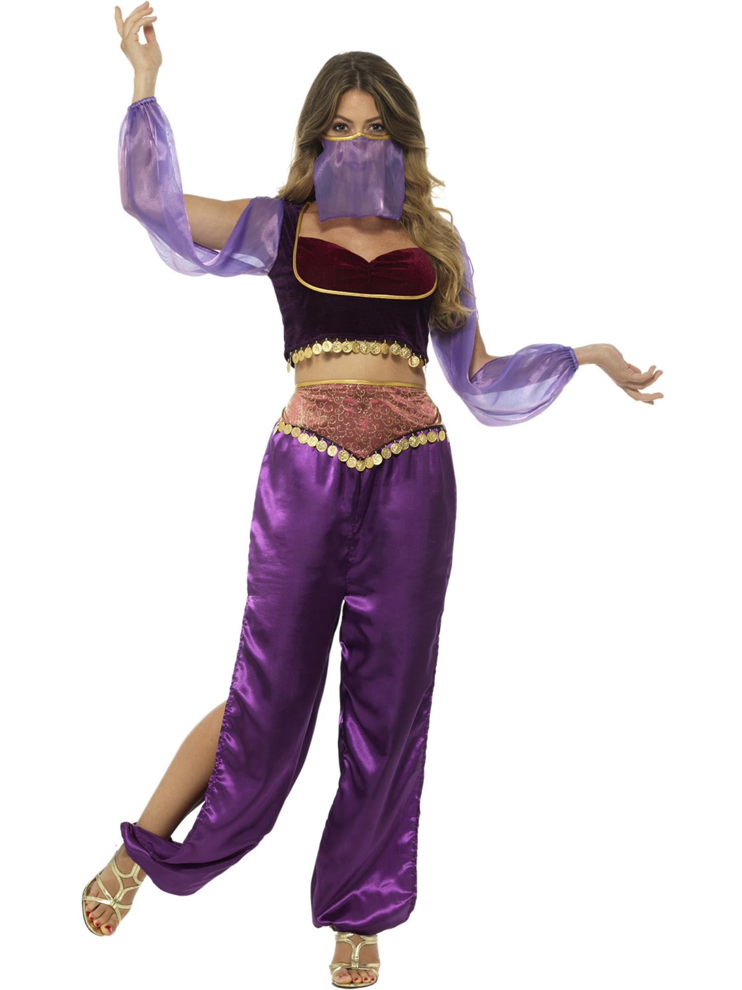 Smiffys Arabian Princess Costume, Purple - 24702