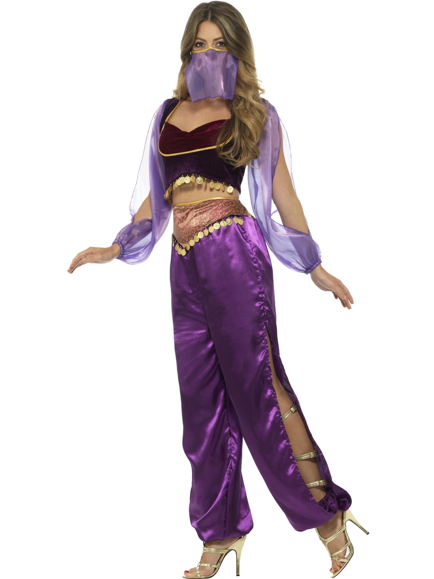 Smiffys Arabian Princess Costume, Purple - 24702