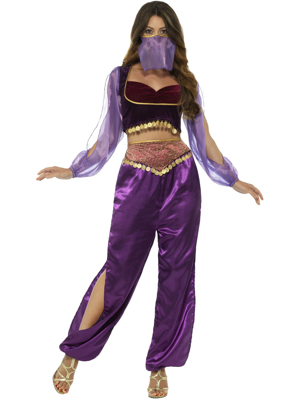 Smiffys Arabian Princess Costume, Purple - 24702