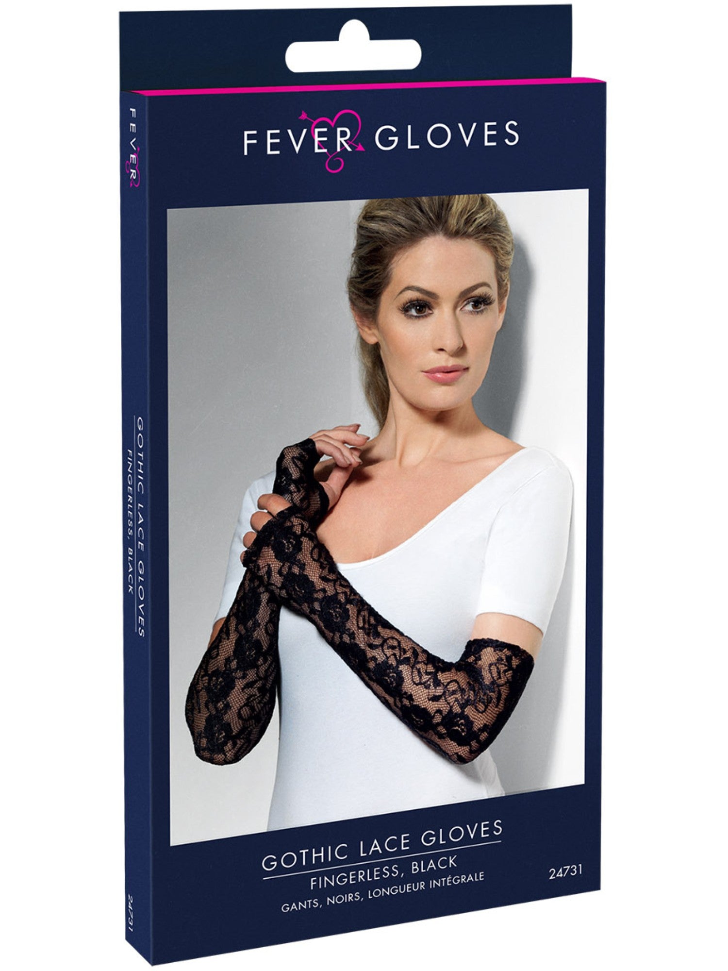 Black Lace Fingerless Gloves