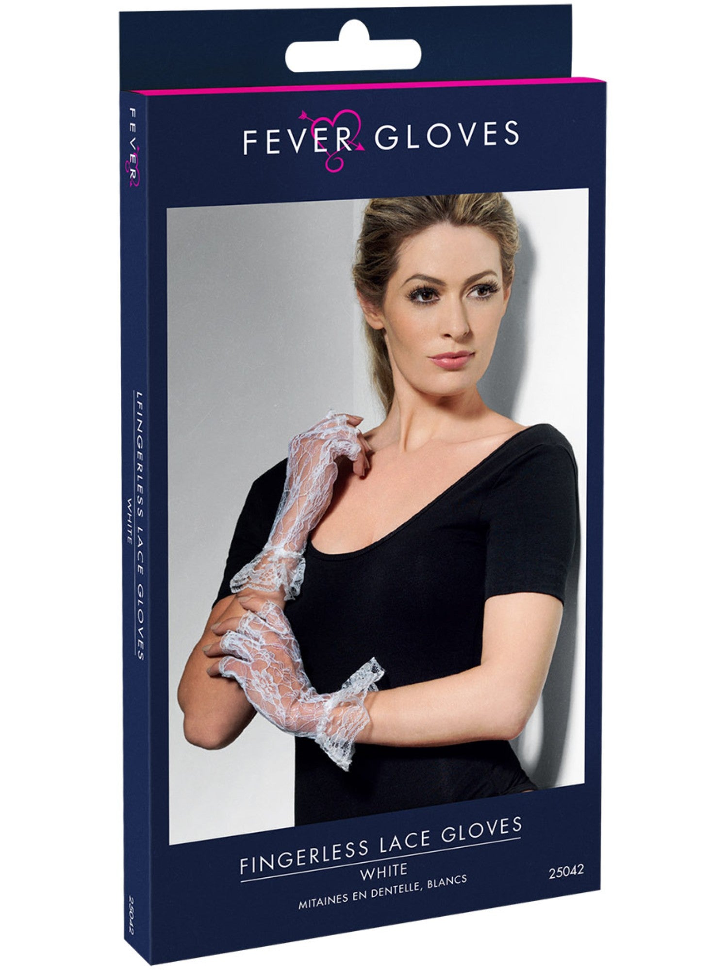 Gloves, Fingerless, White