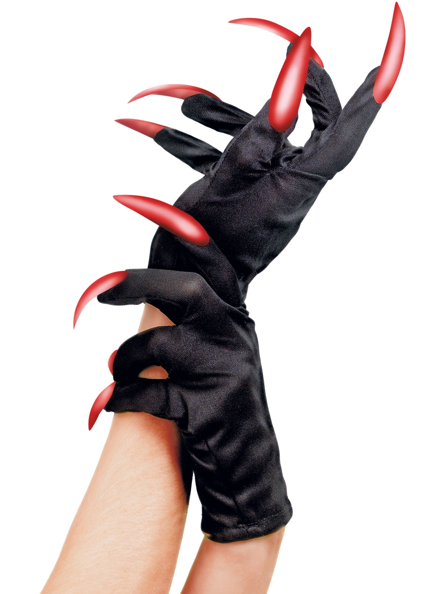 Gloves, Halloween, Red Nails