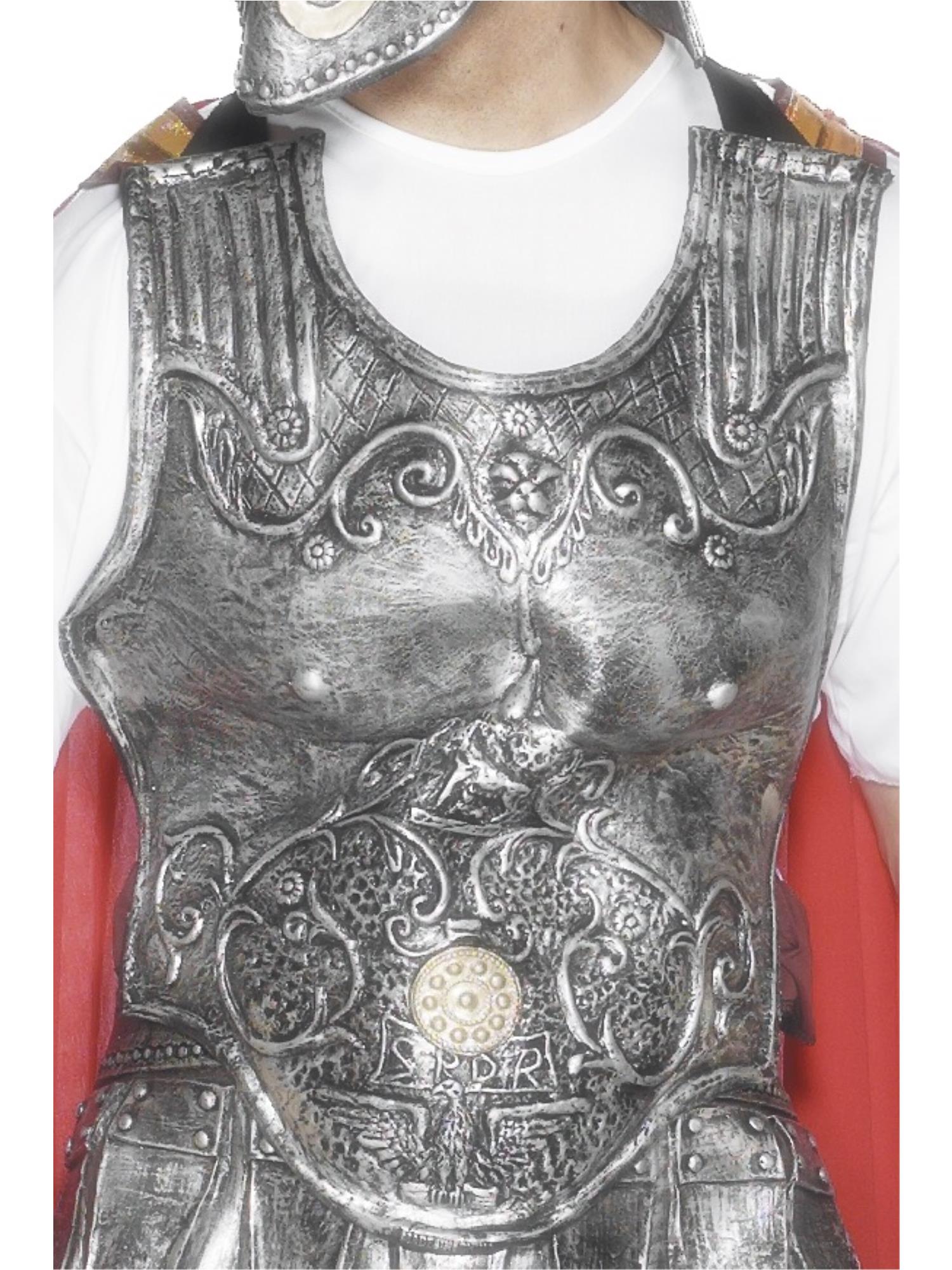Smiffys Roman Armour Breastplate, Silver - 25324
